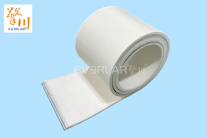 白色單面毛氈加鋼扣耐磨防滑電子制造汽車裝配物料輸送帶