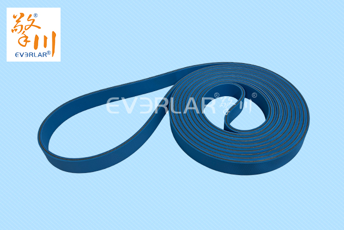 藍(lán)色尼龍片基帶低噪音防滑物流包裝行業(yè)折盒機傳動帶廠家直供