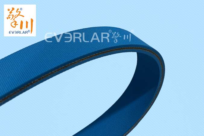 藍(lán)色尼龍片基帶低噪音防滑物流包裝行業(yè)折盒機傳動帶廠家直供