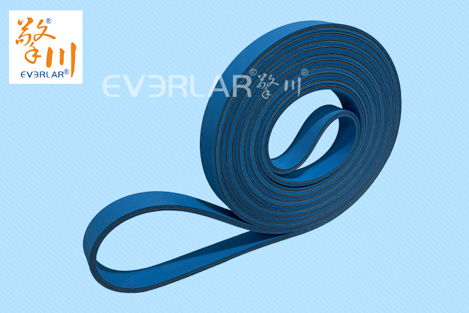 藍(lán)色尼龍片基帶低噪音防滑物流包裝行業(yè)折盒機傳動帶廠家直供