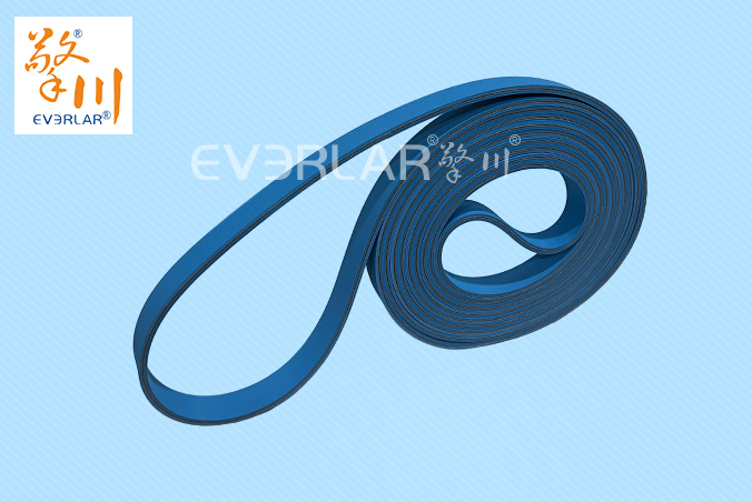藍(lán)色尼龍片基帶低噪音防滑物流包裝行業(yè)折盒機傳動帶廠家直供