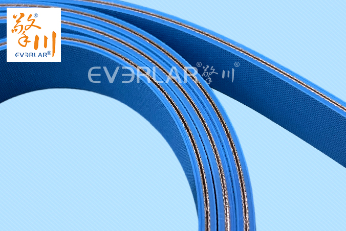 藍(lán)色尼龍片基帶低噪音防滑物流包裝行業(yè)折盒機傳動帶廠家直供