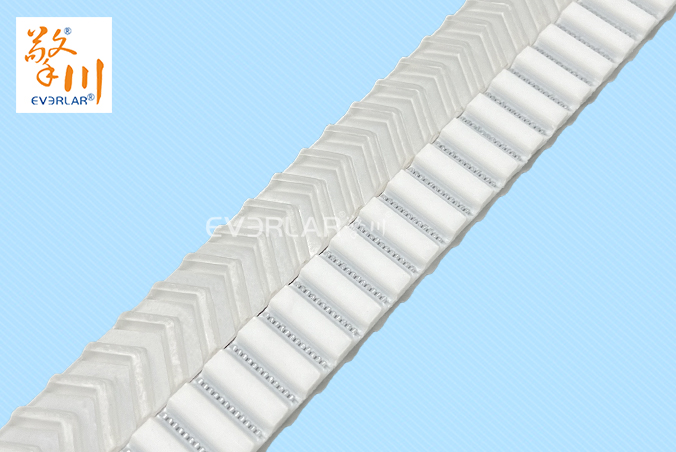 白色聚氨酯PU同步帶加魚骨紋耐磨耐油食品包裝分揀機(jī)傳動(dòng)帶everlar定制