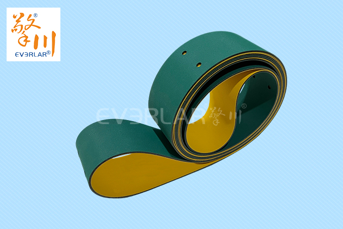 黃綠片基帶加打孔低噪音抗撕裂印刷紡織包裝行業(yè)高速傳動(dòng)帶