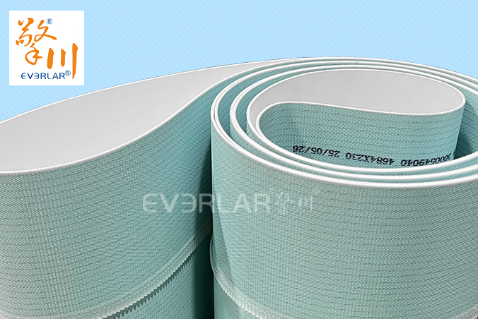 食品級藍(lán)色PU輸送帶加導(dǎo)條防滑易清潔食品醫(yī)藥輸送機(jī)傳輸帶定制