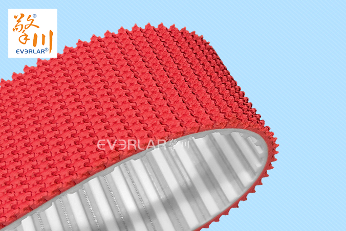 PU同步帶加紅色花紋食品包裝自動化生產(chǎn)線聚氨酯工業(yè)皮帶