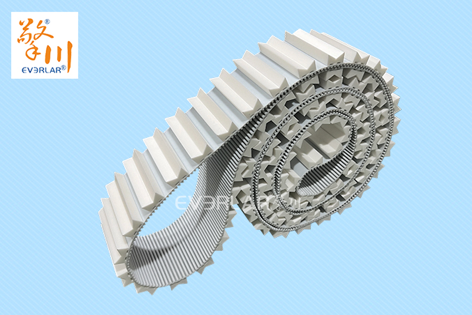 PU同步帶加V型擋塊食品包裝生產(chǎn)線工業(yè)傳動(dòng)帶定制