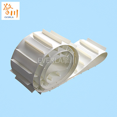 流水線(xiàn)爬坡加擋板白色食品PU輸送帶.jpg